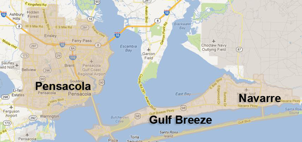 gulf breeze high school map
